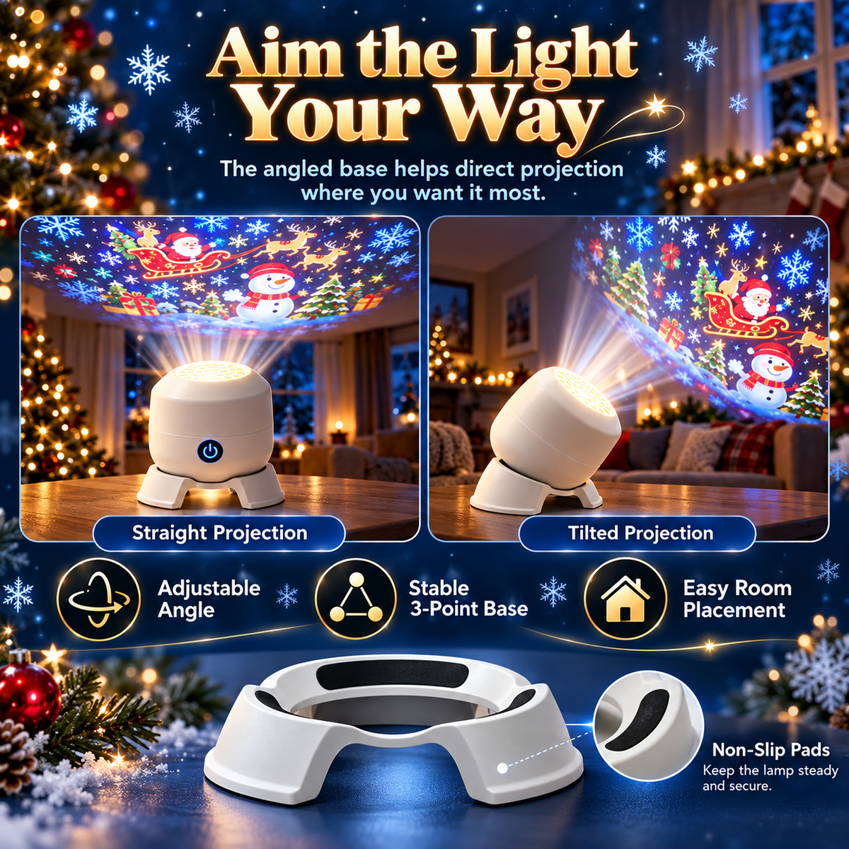 ✨Christmas Rotating Projector Light 🎄