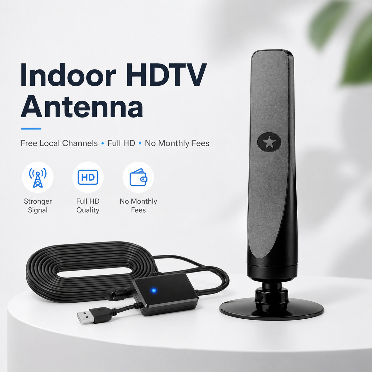 HD TV Antenna – No Subscription, Easy Setup📡📺