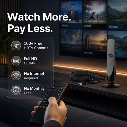 HD TV Antenna – No Subscription, Easy Setup📡📺