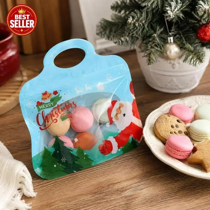 🎄Santa & Snowman Self-Seal Christmas Treat Bags, Food Safe for Cookies & Small Gifts