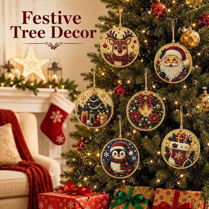 🎄Christmas DIY Diamond Painting Ornaments Kit, Xmas Tree Hanging Pendant🎁