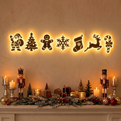 🎄 LED Christmas Wall Decorations ✨ Festive Holiday Lights