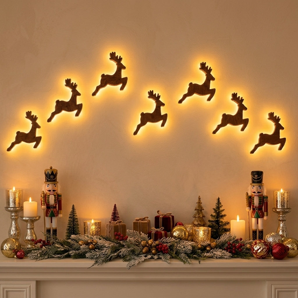 🎄 LED Christmas Wall Decorations ✨ Festive Holiday Lights