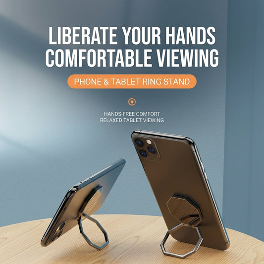 📱 360° Rotating Phone Ring Holder – Metal Finger Grip & Foldable Kickstand