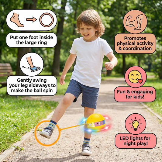 LED Ankle Skip Jump Ball for Kids