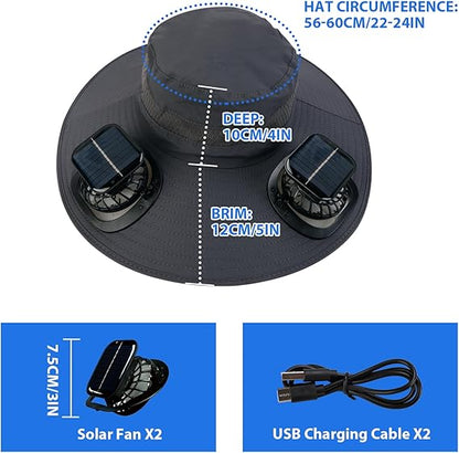 2026 New Ultralight Solar Fan Sun HatLighter Than a Baseball!