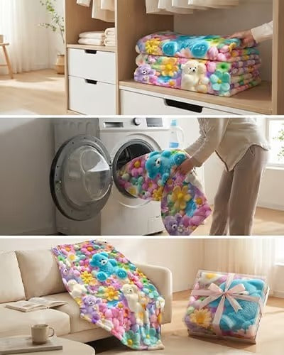 ☁️ Cloud-Soft 3D Plush Throw