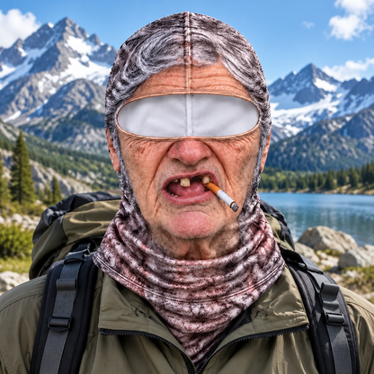 🎭 3D Print Grandpa Balaclava Mask, Funny Realistic Old Man Face Cover