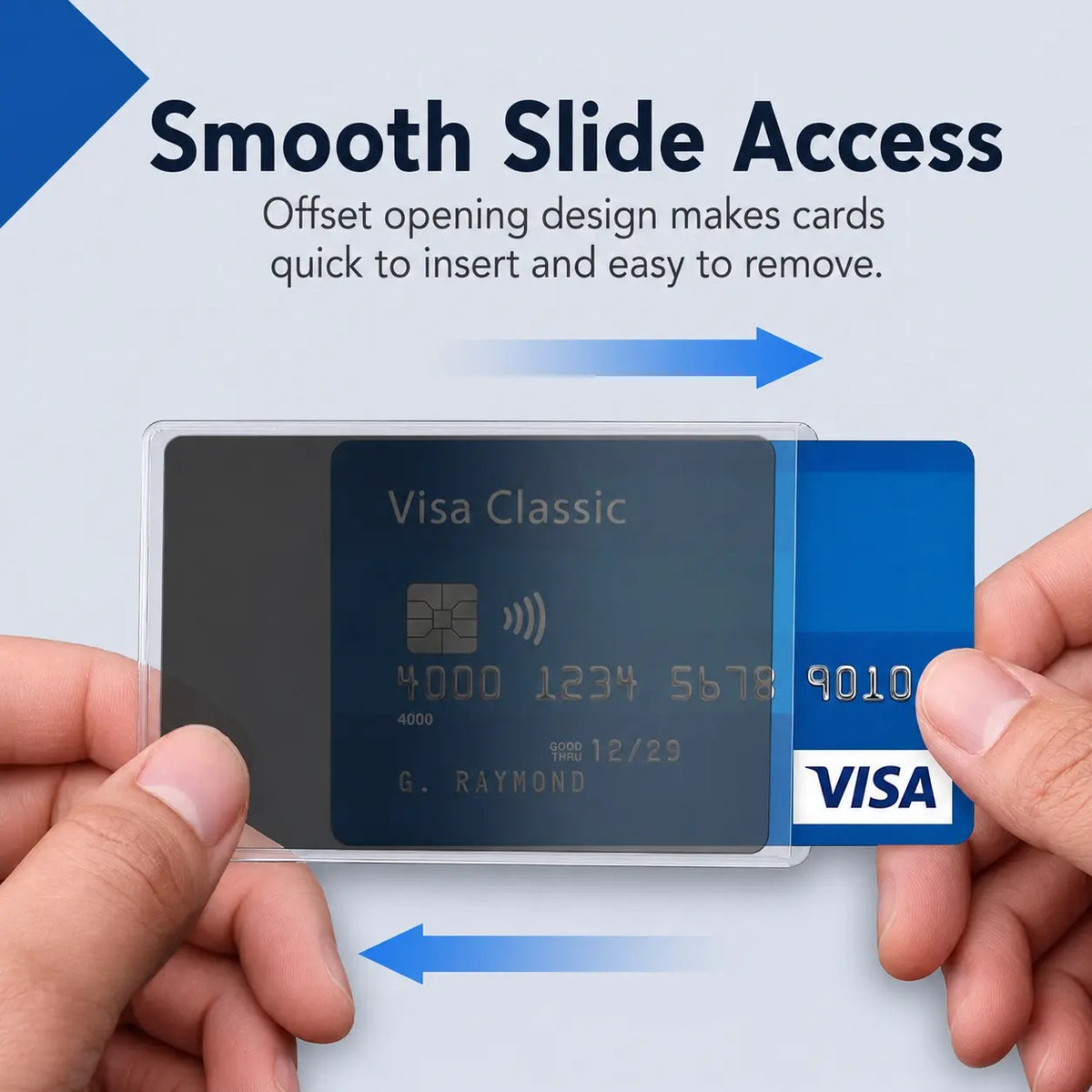 🛡️ Anti-Spy Privacy Card Sleeve – Transparent Protective Card Holder