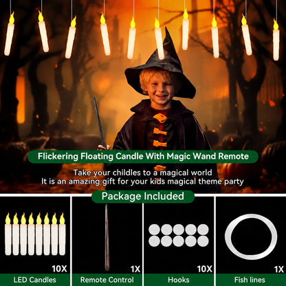 🕯️👻Floating Halloween LED Candles with Remote Control