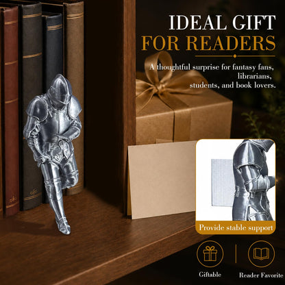 ⚔️📚Medieval Knight Reading Bookshelf Decor