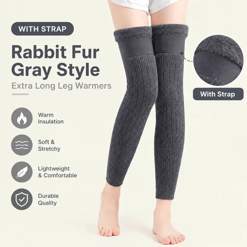 ❄️Wool Lining Winter Knee Pads for Men & Women, High Elastic Anti-Slip, Indoor Outdoor Use🧦