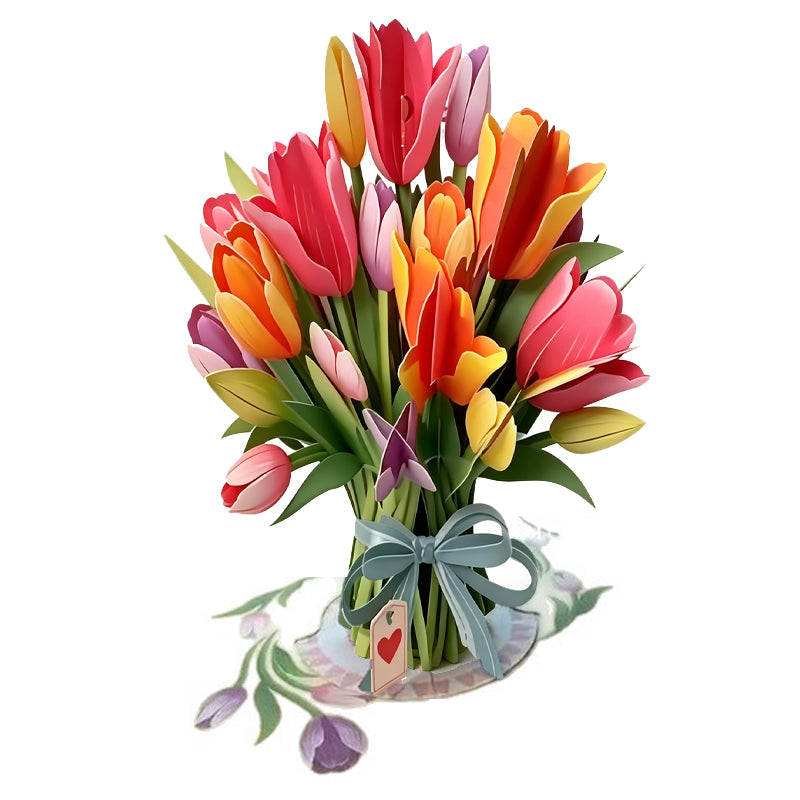 Tulip Flower Pop-up Greeting Card