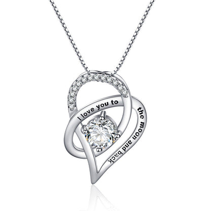 Letter Heart Necklaces for Mom