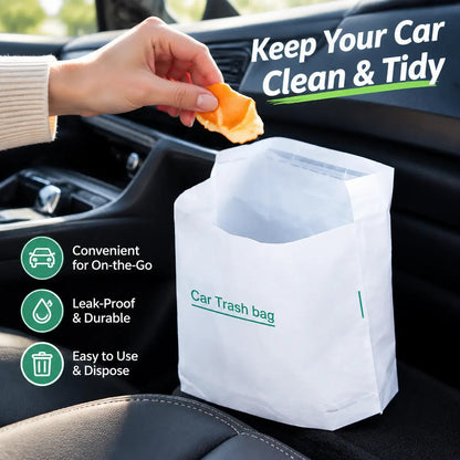 🚗 20-Pack Car Trash Bags – Self-Adhesive Disposable Waste Bags 🗑️