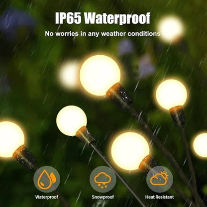 Solar Firefly Garden Lights  LED Flickering Firefly Glow Solar Pathway Lights for Yard, Patio & Landscape Decor