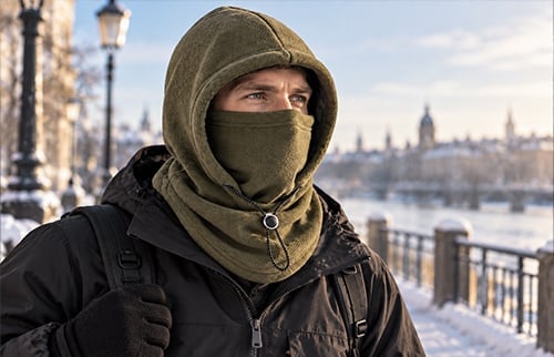 Fleece Double Layer Integrated Hat