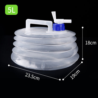 Space-Saving Foldable Water Vessel with Dispensing Spigot
