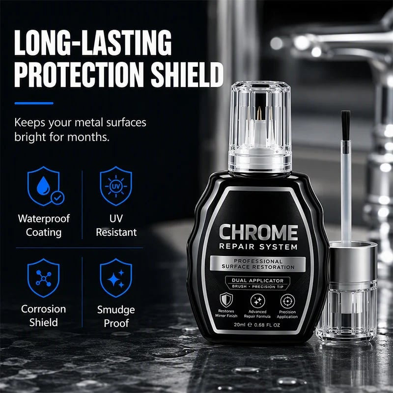 Chrome Repair Liquid ✨, Metal Surface Touch-Up for Car Trim & Hardware