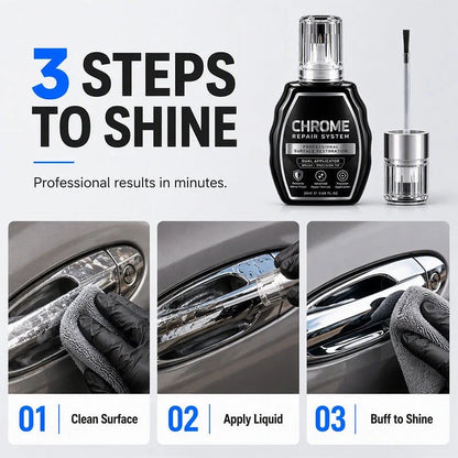 Chrome Repair Liquid ✨, Metal Surface Touch-Up for Car Trim & Hardware