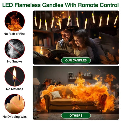 🕯️👻Floating Halloween LED Candles with Remote Control