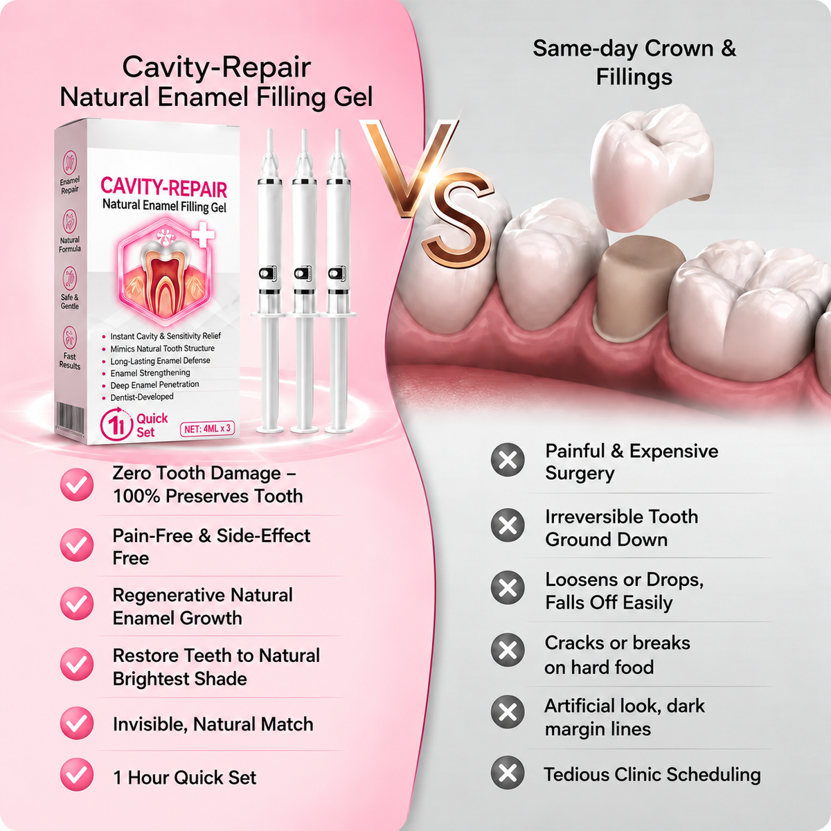 ✨Natural Enamel Care Dental Gel
