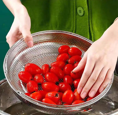 🥘Food‑Grade Stainless Steel Steamer Basket with Support Rack