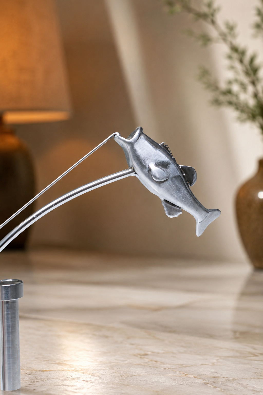 Balancing Fisherman Decor Sculpture
