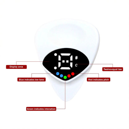 2-in-1 Guitar Pick Tuner – Instant Tuning & Playing in One Smart Tool