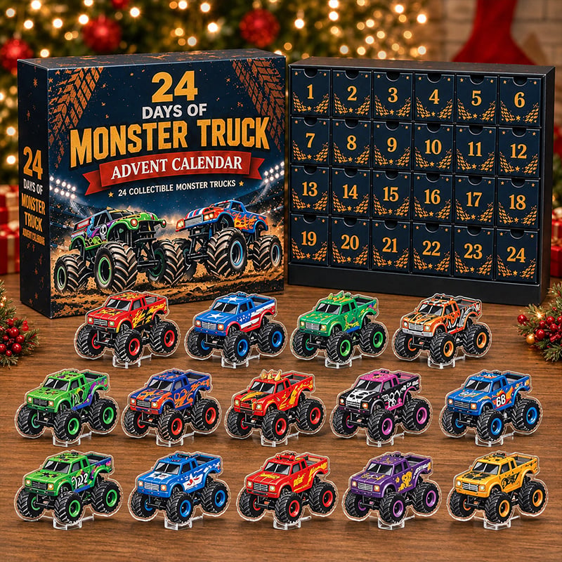 🚚 24 Days of Monster Truck Advent Calendar 2026 2D acrylic material
