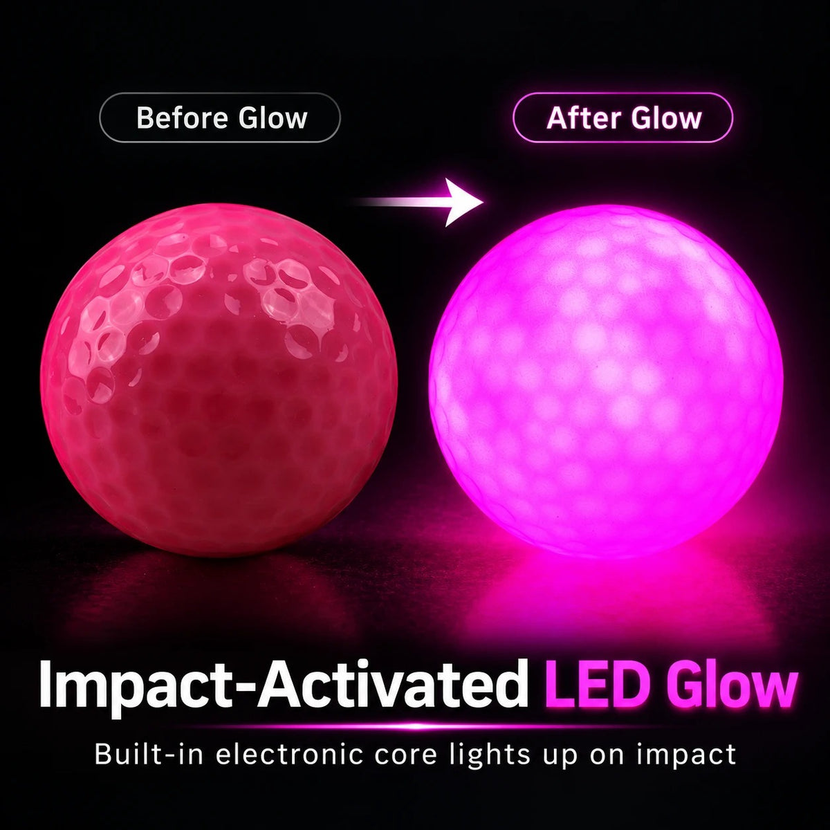 ✨⛳Christmas Glow Golf Balls – 6-Pack LED Night Golf Set