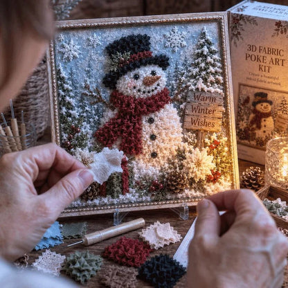 🎅🎄 Premium 3D Christmas Fabric Poke Art Kit | No‑Sew Holiday Craft Set✨