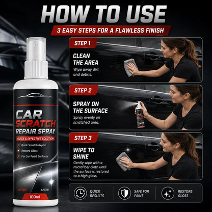 🚗Universal Car Scratch Repair Spray – Erases light scratches, swirl marks & scuffs fast
