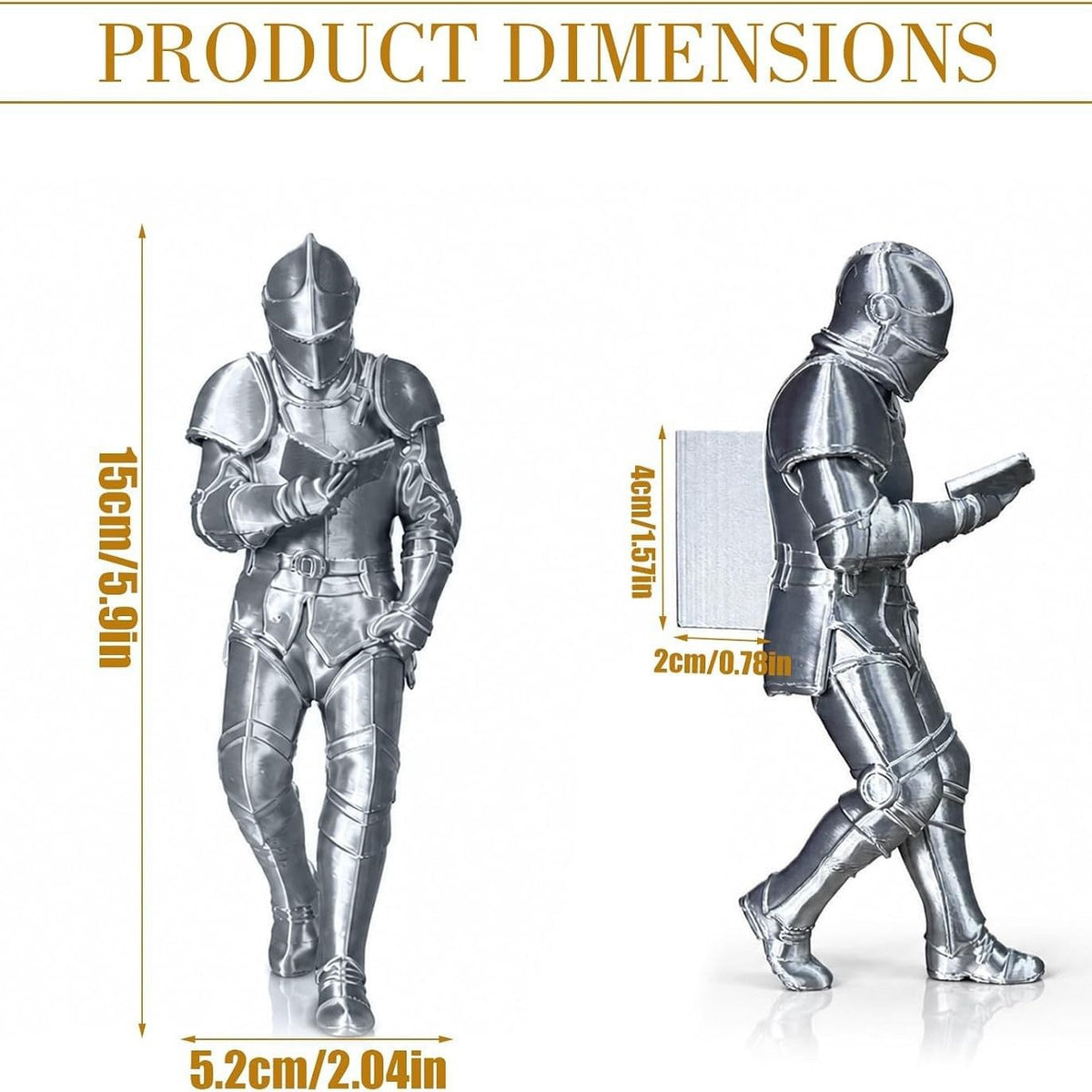 ⚔️📚Medieval Knight Reading Bookshelf Decor