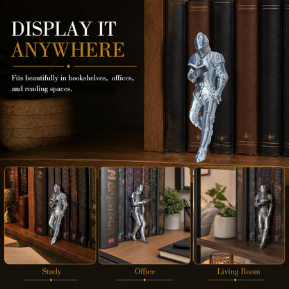 ⚔️📚Medieval Knight Reading Bookshelf Decor