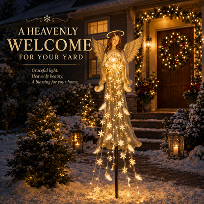 👼✨ Solar Angel Memorial Garden Light – Peaceful Glow for Outdoor Spaces 🌙🌸