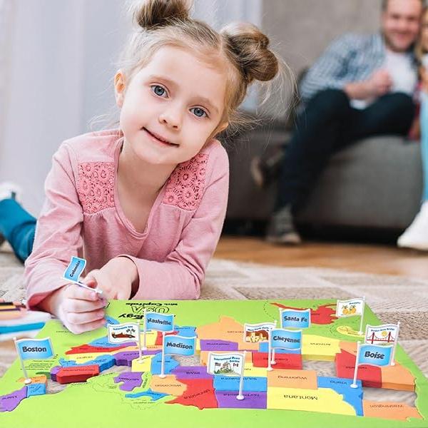 World Map & USA Map Puzzle Set