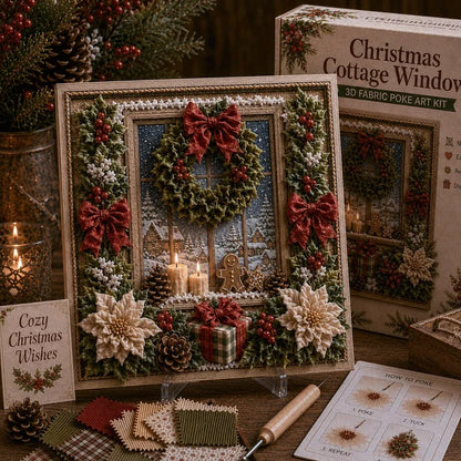 🎅🎄 Premium 3D Christmas Fabric Poke Art Kit | No‑Sew Holiday Craft Set✨
