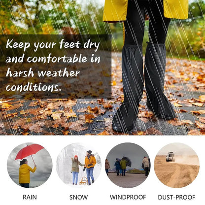🌧️🥾 Reflective Waterproof Shoe Covers – Non-Slip, Reusable Protection for Rain, Snow & Mud
