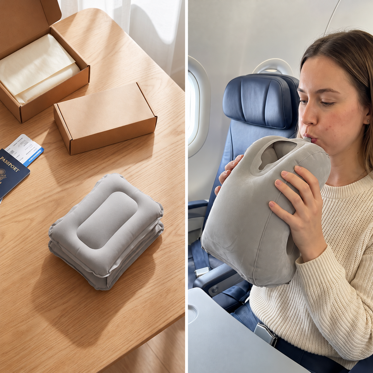 ✈️ Portable Travel Neck Pillow – Comfortable Neck Support for On-the-Go Rest 😴