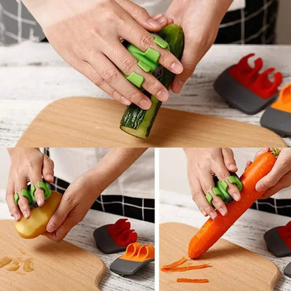 🥕🥔Hand Vegetable Peeler Palm Peeler Rubber Finger Grips Comfortable to Peel