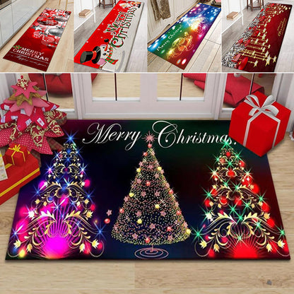 Kitchen Anti-Slip Flannel Printed Entry Floor Mats