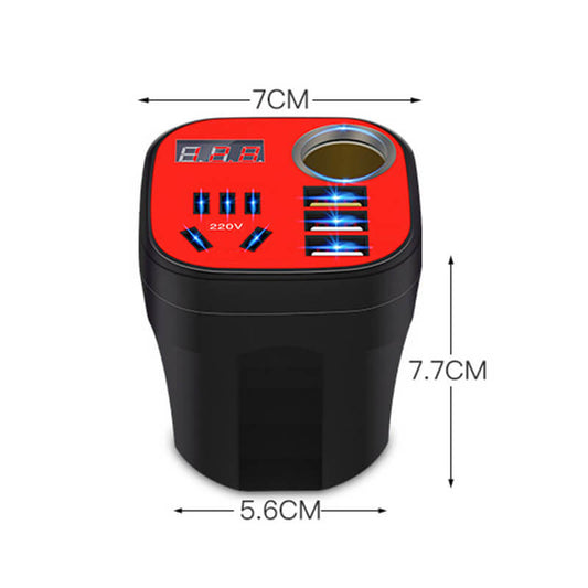 Car mounted cup type inverter converter QC charger