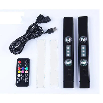 Wireless Car Ambient LED Light – USB Rechargeable Star Projector 2-in-1 Warm Light for Car & Room