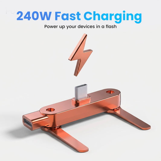 360° Foldable Phone Stand Fast Charging Adapter