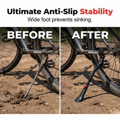 Adjustable Bicycle Kickstand – Lightweight Aluminum, Universal Fit & Frame-Safe Clamp