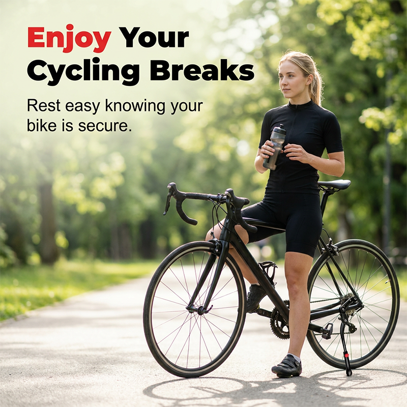 Adjustable Bicycle Kickstand – Lightweight Aluminum, Universal Fit & Frame-Safe Clamp