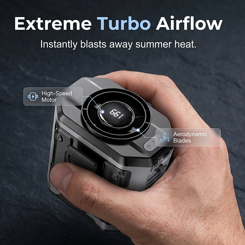 Rechargeable Clip Waist Fan, 3-Speed Quiet Hands-Free Use