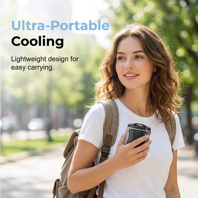 Rechargeable Clip Waist Fan, 3-Speed Quiet Hands-Free Use