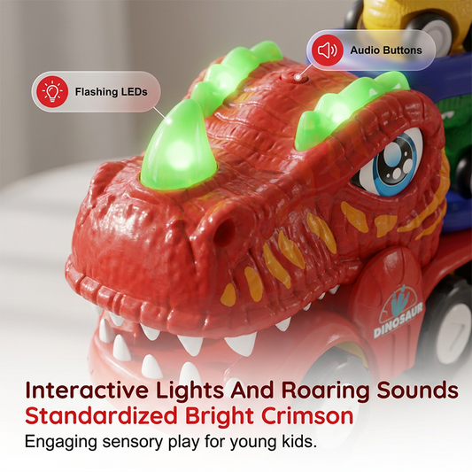 Double Layer Dinosaur Carrier Truck Toy